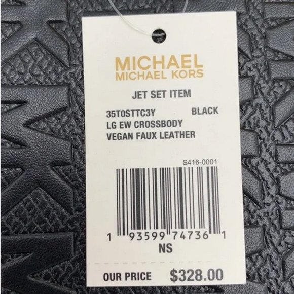 MICHAEL KORS LARGE EAST WEST CROSSBODY BLACK - Picture 16 of 16